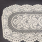 Lace Table Runner Scarf Oval Doily Off White Floral Crochet 30x14 Minor Flaws