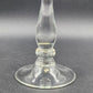 Large Hand Blown Art Candlesticks Holder Crystal Clear Glass Footed VTG 14"x4.5"