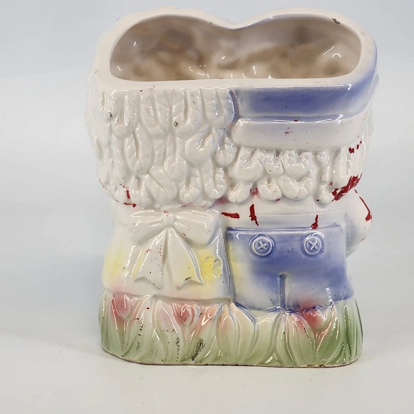 1976 Raggedy Ann and Andy Ceramic Planter 6" Bobbs Merrill Japan 4185 Vintage