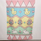 Easter Bunnies and Eggs Decorative Polyester Yard Flag 42" x 28" Pastels Taiwan