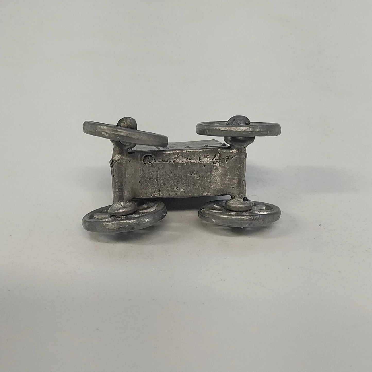 Pewter Horse Drawn Amish Buggy Carriage Miniature Figurine Vintage 2.5"