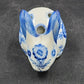 Blue White Porcelain Bunny Rabbit Flower Frog 4.5" 5 Holes Floral Holder