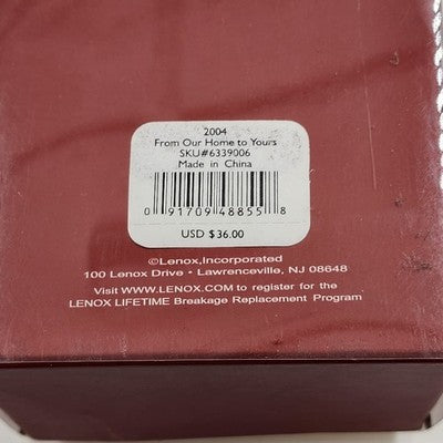Lenox 2004 Annual Christmas Ornament "From Our Home To Yours" Excellent NOS