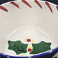 Large Serving Bowl 12" by Present Tense Italy Hand Painted Snowman & Holly Leaf