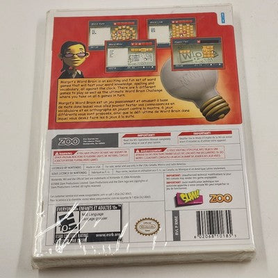 Wii Margot's Word Brain 6 Challenging Word Games Nintendo Complete w Manual 2008