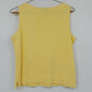 SML Sport Sleeveless Tank Top Women's Medium Solid Yellow Cotton Blend Crew Neck