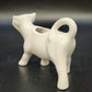 Apilco White Porcelain Cow Creamer Pitcher Figural Milk Pourer Farmhouse 6.5"