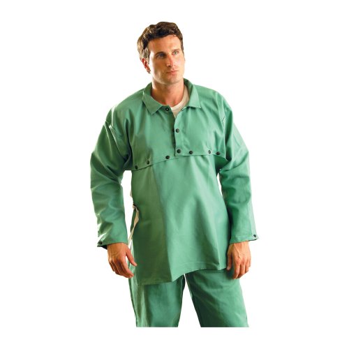 OccuNomix Mig Cape & Sleeves 20" Bib 3X Green Welding Protection