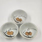 3 Japanese Ring Dishes Hand Painted Small Porcelain Bowls Vintage 3"d x 1.25"h