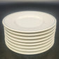 Pfaltzgraff April Bread Plates Set of 8 Blue Rim Ceramic Stoneware 6" USA Vtg