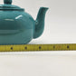 Pristine Blue Green Ceramic Teapot 16oz 4.5"H Glossy Kitchen China Serveware