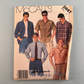 McCall's 2887 Vintage Sewing Pattern '86 Men's Shirt Chest Button Down Collar 40