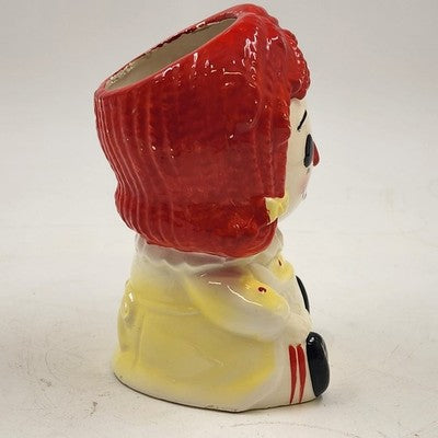 Rubens Original Raggedy Ann Ceramic Planter Vase 6" Original Japan 1976 Vintage