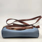 St John's Bay Blue & Brown Crossbody Shoulder Bag Faux Leather Handbag Classic