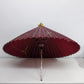Japanese Wagasa Oiled Paper Umbrella Purplish Red Waterproof 39" Parasol Vintage