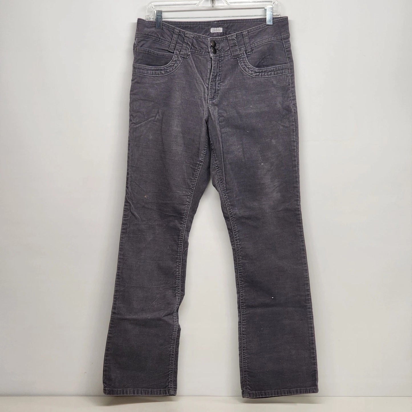 Relativity Grey Corduroy Bootcut Flare Pants Women Soft Stretch