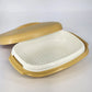 Tupperware 3 Pc Microwave Steamer Set 11" Harvest Gold Vegetable Cooker Vintage