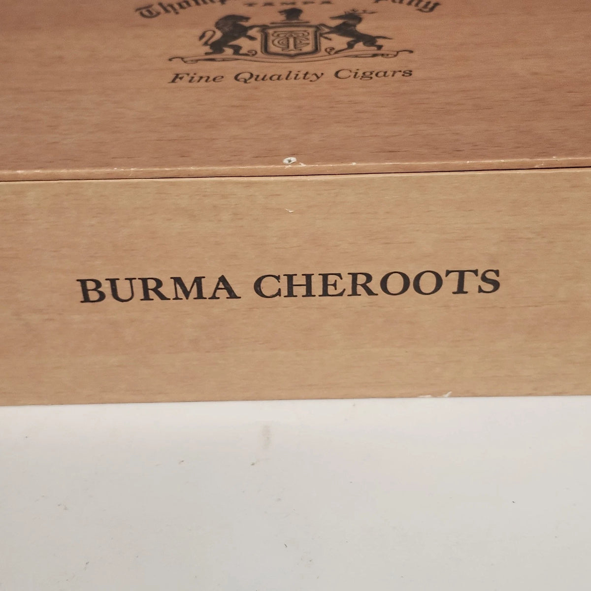 Thompson & Company Tampa Burma Cheroots Fine Cigar Box 150 Cigars Vintage