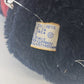 Dakin Black Bear Plush Toy w Red Ribbon Stuffed Animal Classic Vtg Collectible