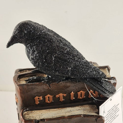 Book Figurine Martha Stewart Halloween Décor Raven Spells Potions Brews NWT