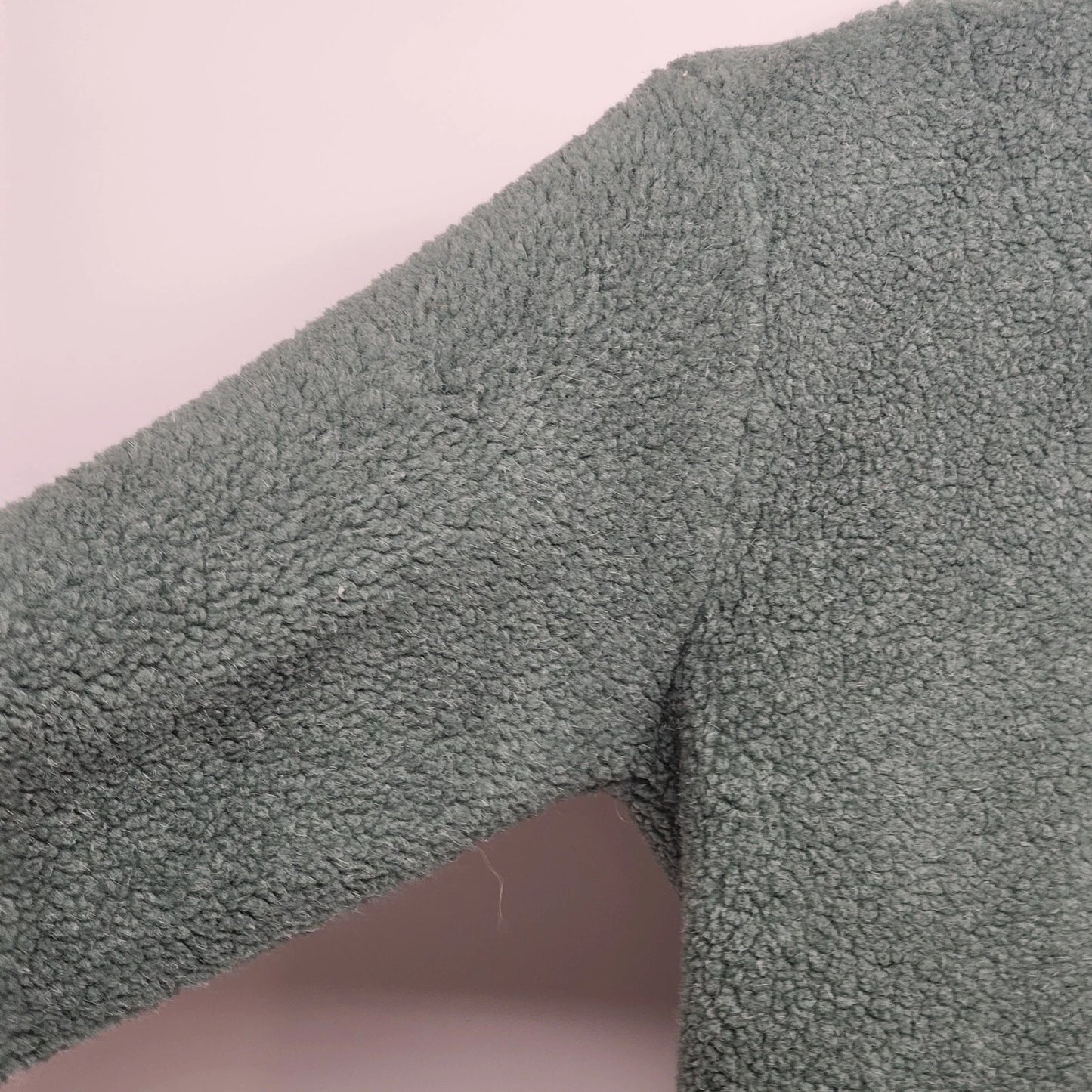 Real Comfort Sherpa Jacket Sea Green Size Small Button Up Long Sleeve Soft Cozy