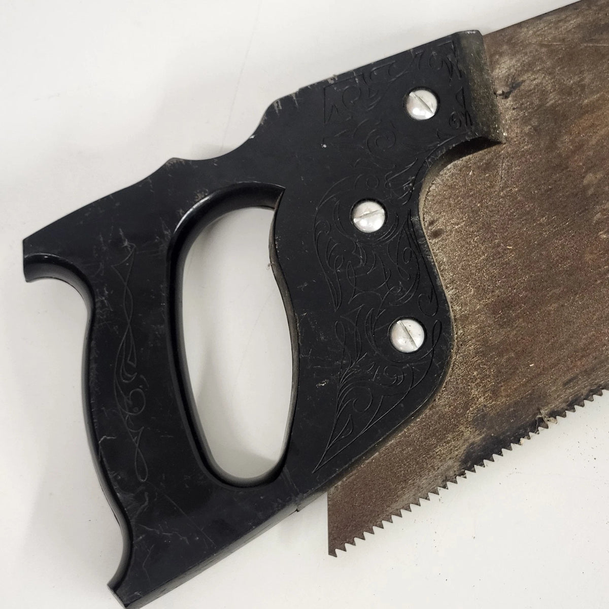 Disston Challenger II 26" Crosscut Hand Saw 8 Point Black Handle Vtg USA Tool