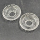 2 Cast Lead Crystal Babiche Candle Cup 3" Chandelier Light Lamp Parts