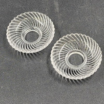 2 Cast Lead Crystal Babiche Candle Cup 3" Chandelier Light Lamp Parts
