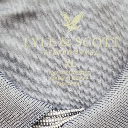 Lyle and Scott Performance Polo Golf Shirt Men's XL Light Blue Short Sleeve Poly
