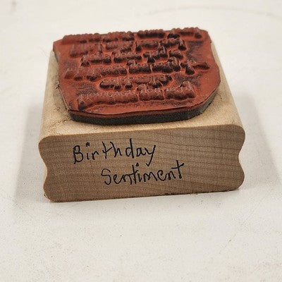 3 Rubber Stamps Love Theme With Love Thinking Of You Birthday Sentiment