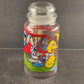 Sesame Street Cannister Characters Flying Airplanes Glass Container Lid Vintage