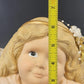Ceramic Angel Figurine Shelf Headboard Decor Cream 13" Spiritual Collectible