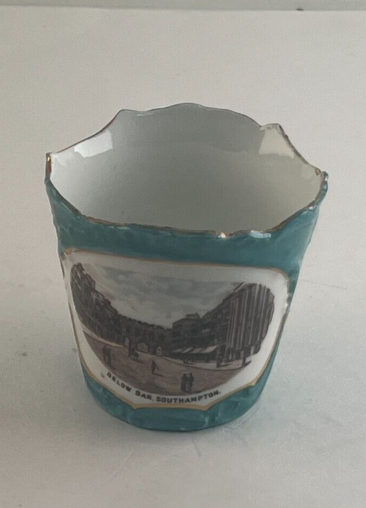 Vintage Souvenir Tea Cup Southampton Below Bar Made Germany Porcelain 2.75"