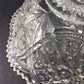 Imperial Glass Clear Bowl Antique Hobstar Criss-Cross Sawtooth Edge 10" 1909