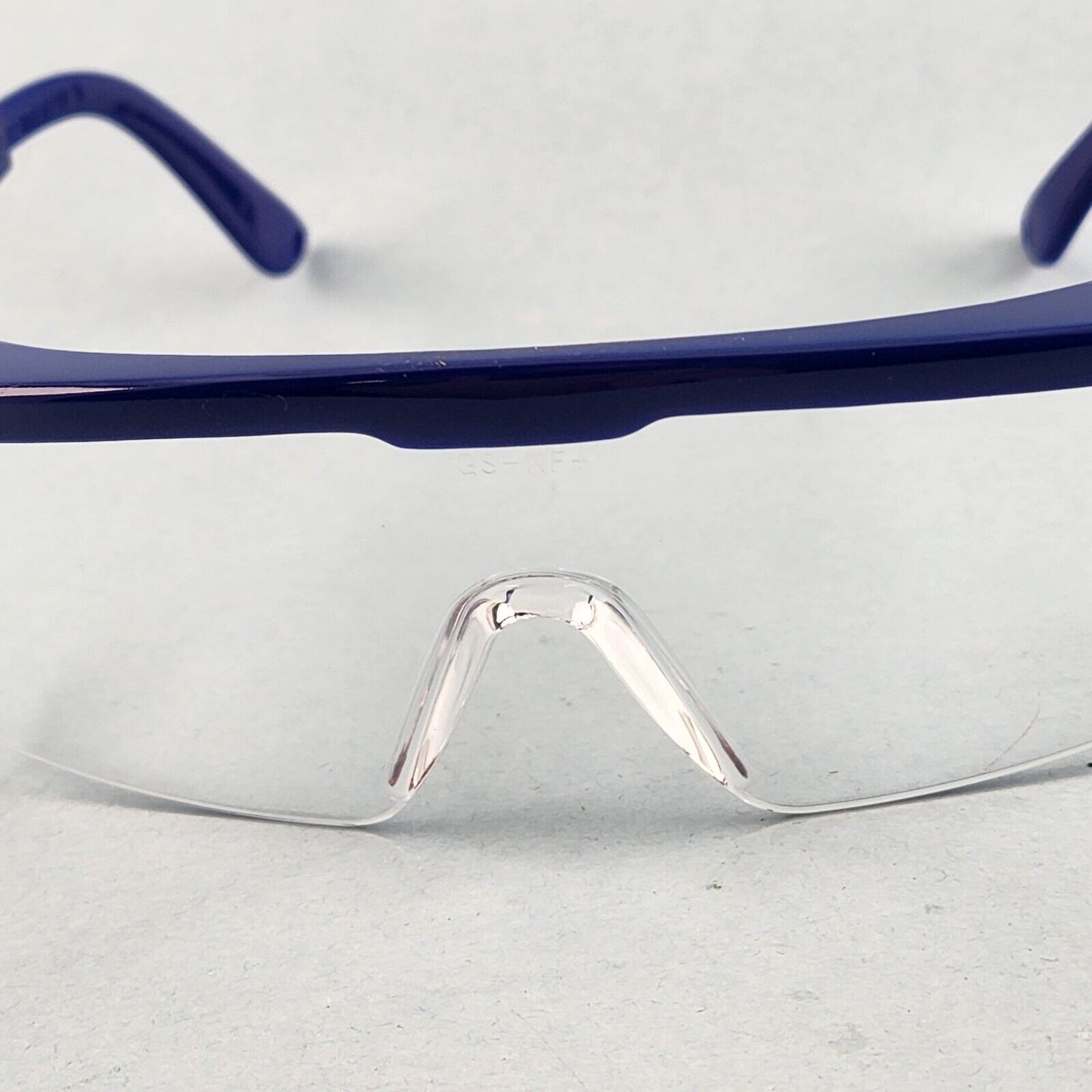 Gateway Strobe Safety Glasses Lightweight Telescoping Temples Side Shields Z87.1 (Blue Frame, Clear Anti Fog Lens)