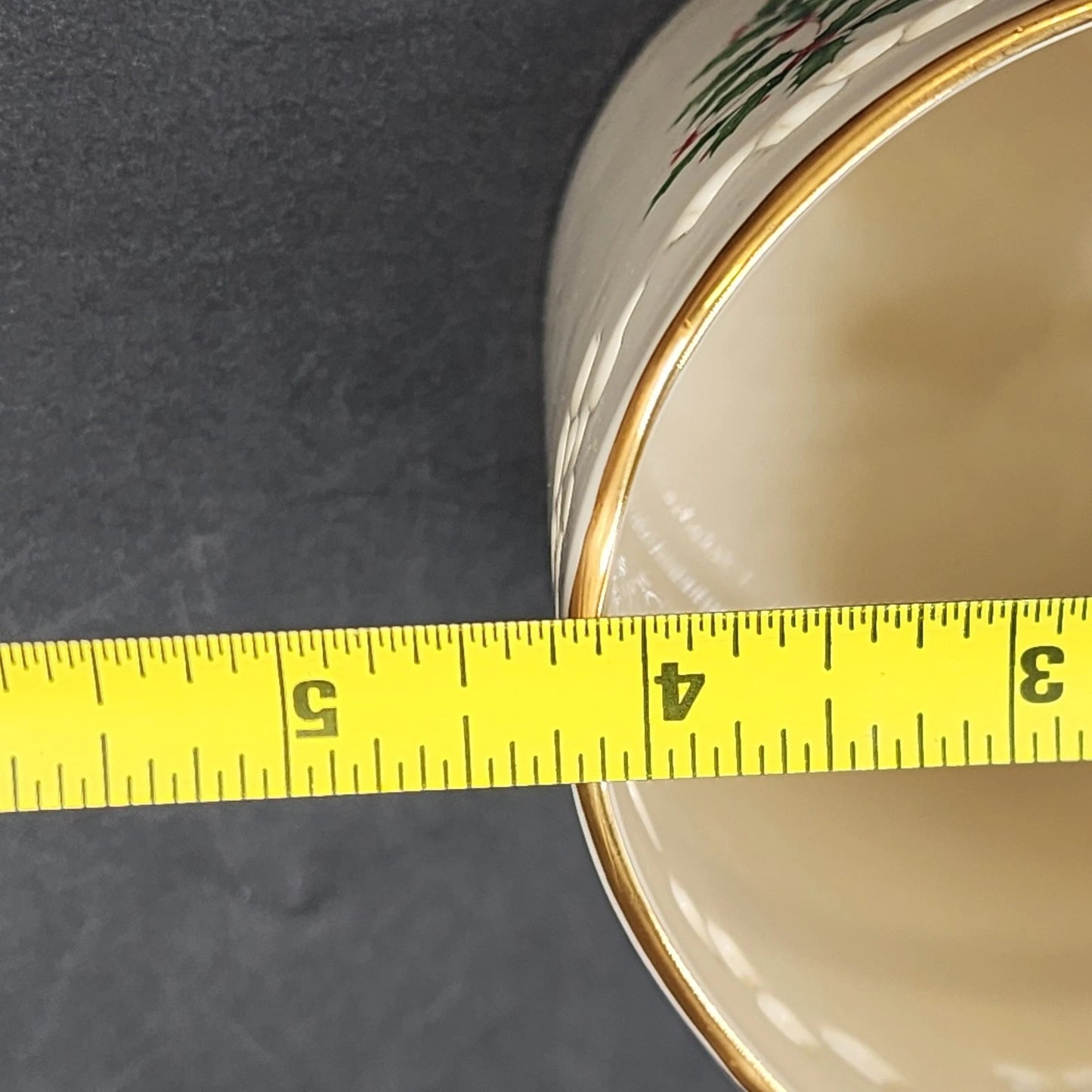 Lenox Pierced Holly Votive Candle Holder Vase Holiday Dimension Ivory Porcelain