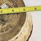 Brass Planter Pot Ribbed India 7.5" Boho Mid Century Decor In/Outdoor Vtg
