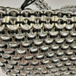 Unique Clutch Purse Shoulder Bag Pop-Top Aluminum Can Tabs Silver Zipper Bag 8"