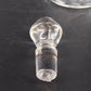 Clear Glass Cruet Bottle Ribbed Panels Stopper Oil Vinegar Decanter 7.25" Vtg