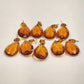 9 Amber Teardrop Faceted Crystal Glass 2" Prisms for Lighting Chandelier Accents