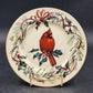 Lenox Accent Luncheon Plate Winter Greeting 9.25" Cardinal Holly Gold Bone China