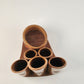 Jamaican Cay Artisan Wooden Desk Organizer 3 Levels and Storage Holes Vintage