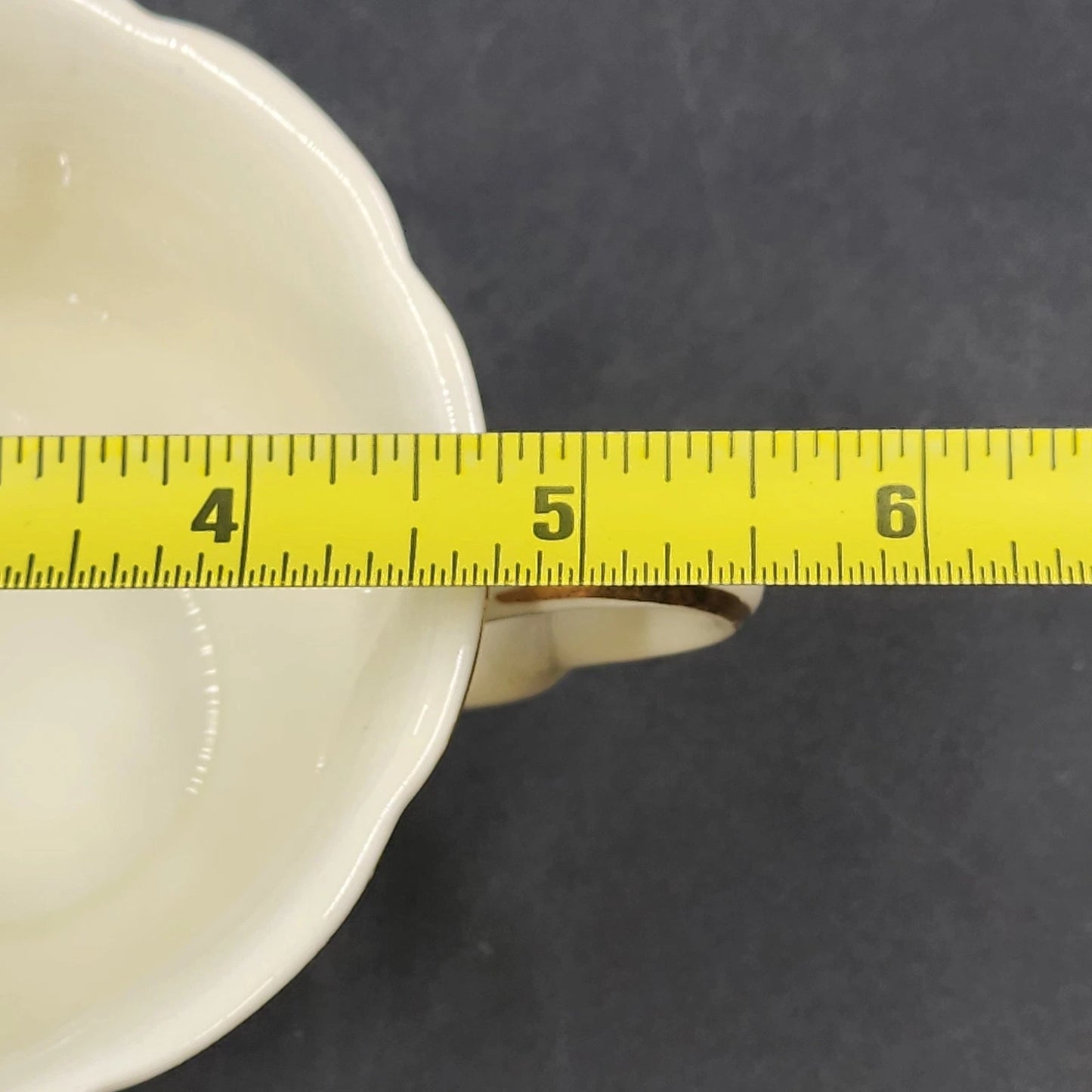 Autumn Leaf Ruffled D Creamer Footed Hall's Superior for Jewel Tea MCM Vintage