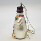 Northlight Snowman Glass Christmas Ornament 5" Hand Painted Gifts Scarf Tree Vtg