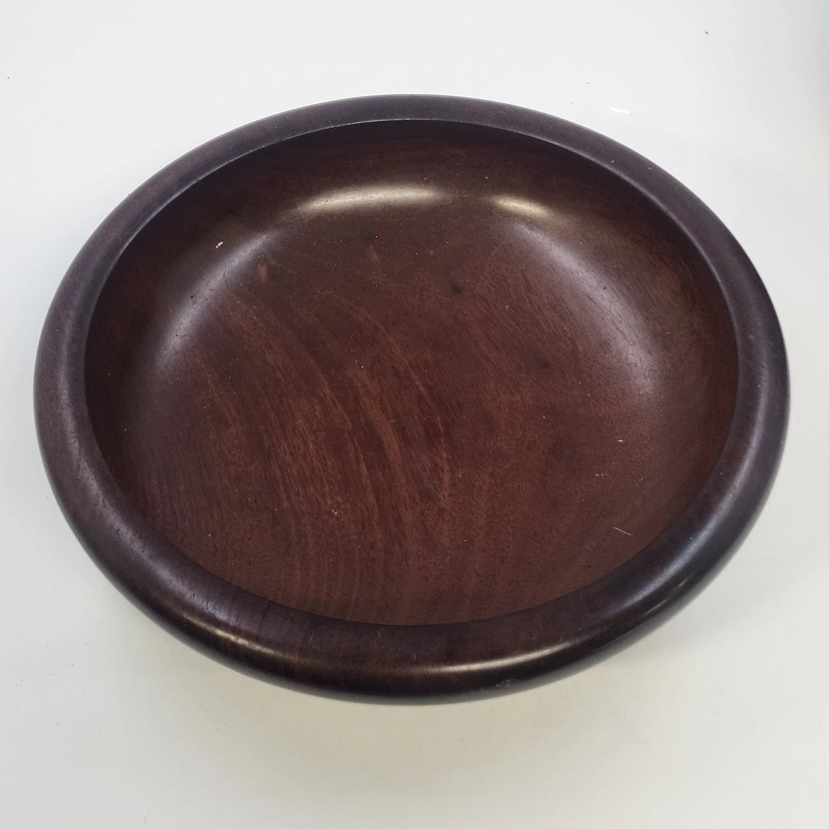 Haitian Wooden Salad Bowl Set 6 Pc Small & 1 Pc Large Serving Dish 9.75" 1970s