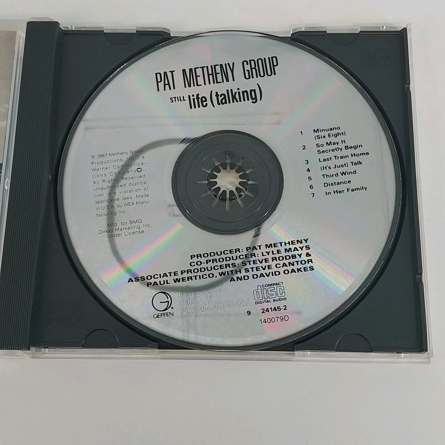 Pat Metheny Group Still Life (Talking) CD 1987 Jazz Fusion Latin Contemporary