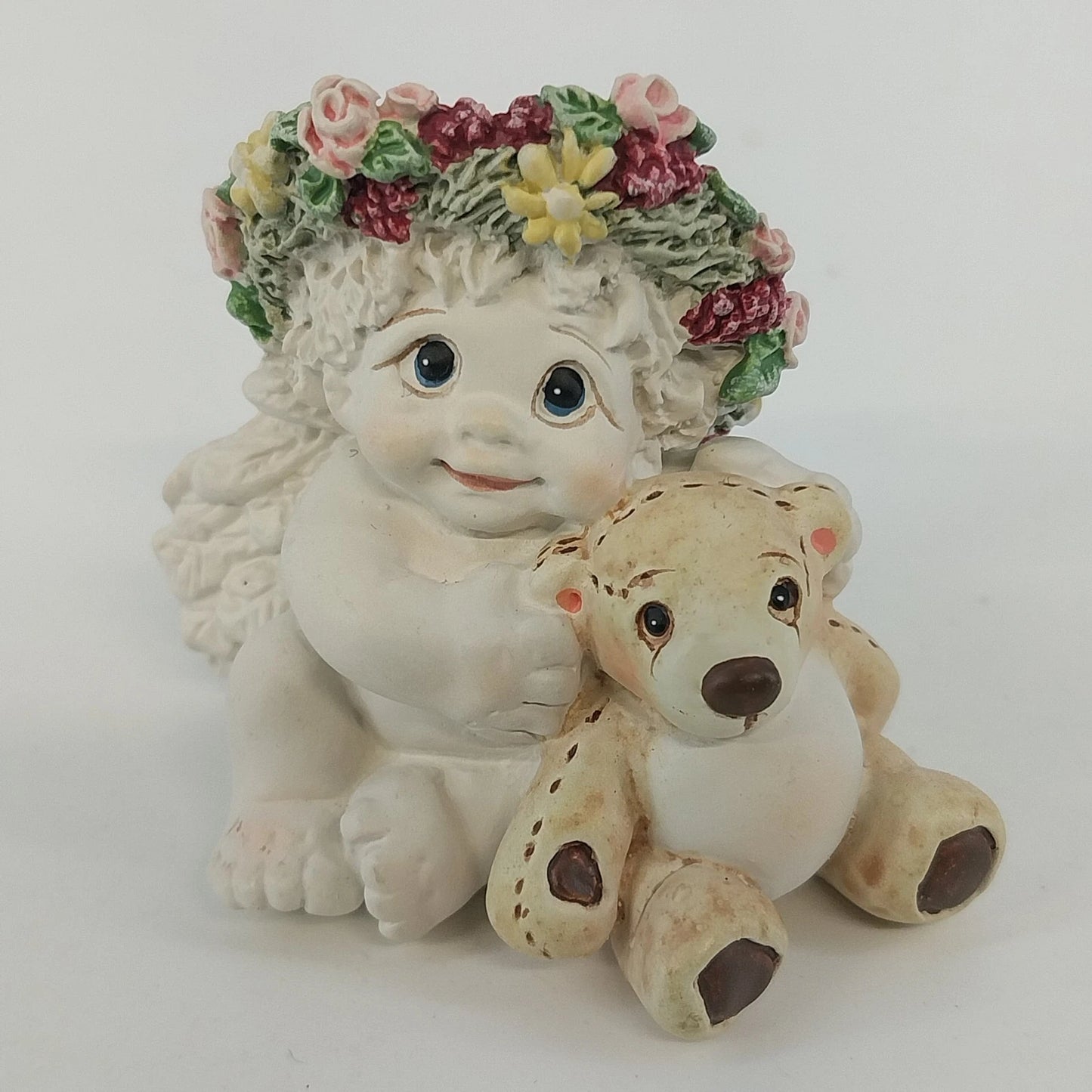 Dreamsicles Playmates Cherub Teddy Bear Figurine DC020 1.75" 1996 Vtg Cast Art