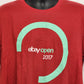 eBay Open 2017 Womens Size XL T-Shirt Short Sleeve Dark Red Cotton Shirt USA NOS
