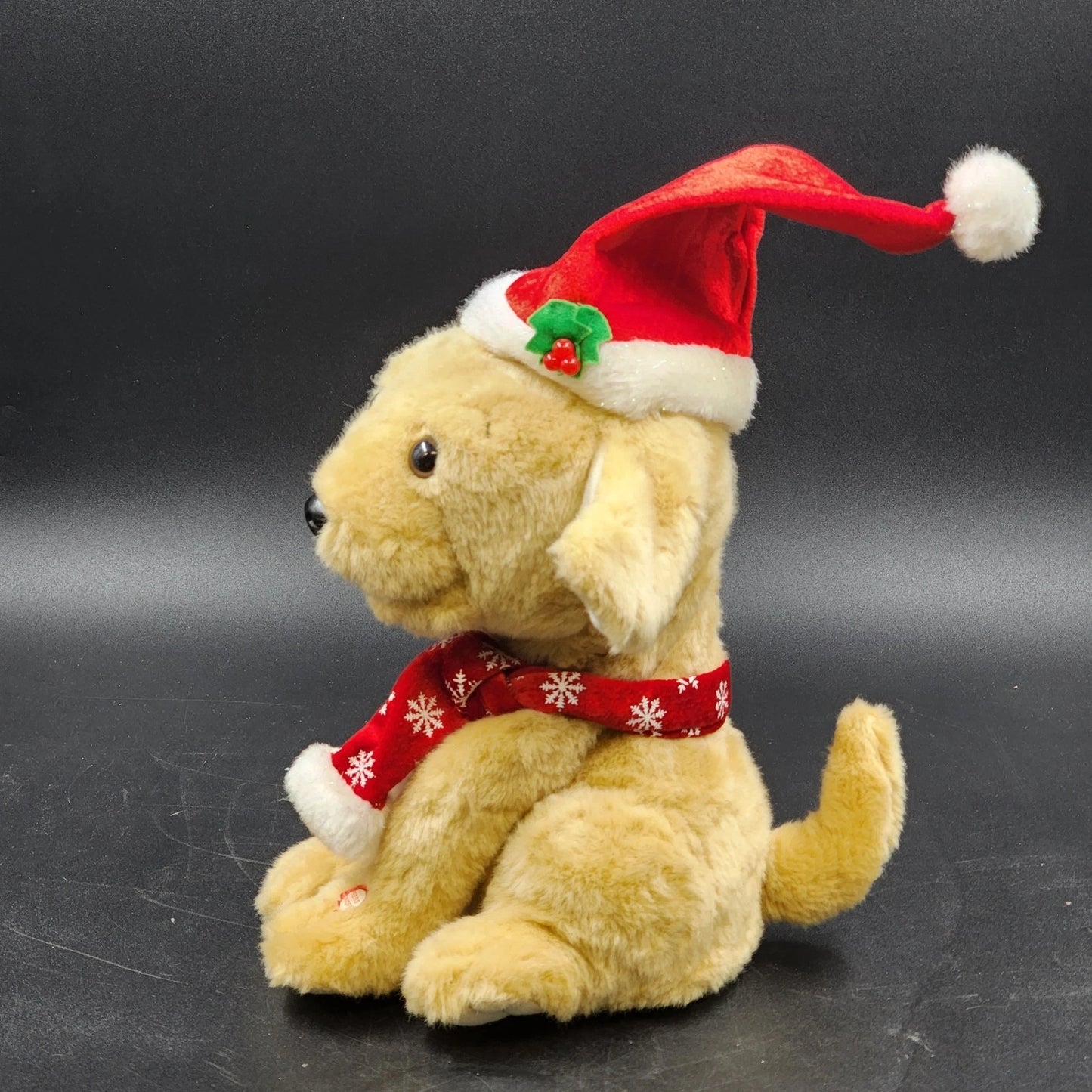 Gemmy Animated Golden Retriever Singing Christmas Plush Holiday Decor