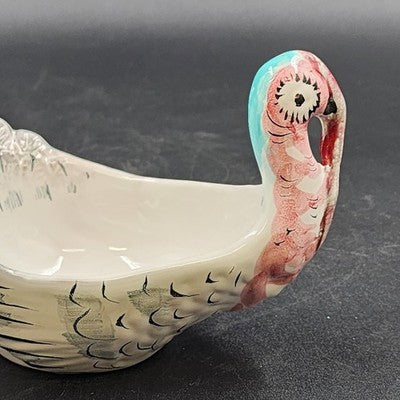 Bitossi Italy Turkey Bowl Candy Dish Hand Painted Porcelain 95/259 Vintage 90's